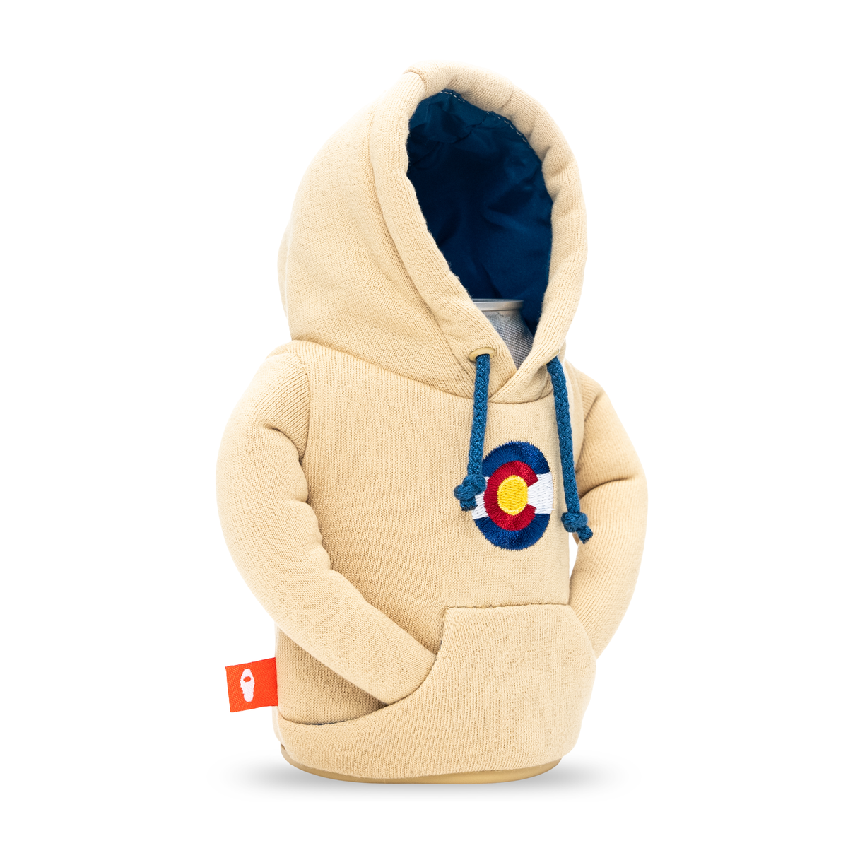 The Hoodie - Puffin Drinkwear drink sleeves #color_taco-tan-sailor-blue-colorado
