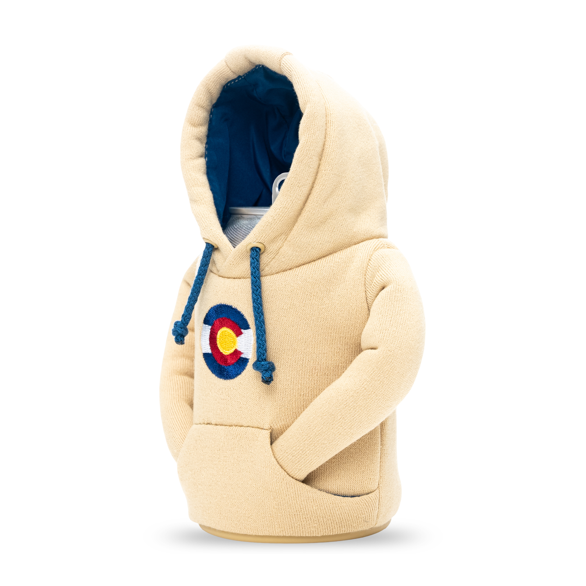 The Hoodie - Puffin Drinkwear drink sleeves #color_taco-tan-sailor-blue-colorado