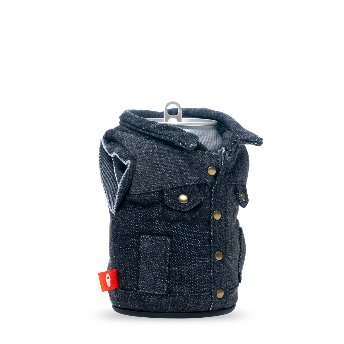 The Denim Vest - Puffin Drinkwear drink sleeves  #color_pewter-denim-colorado