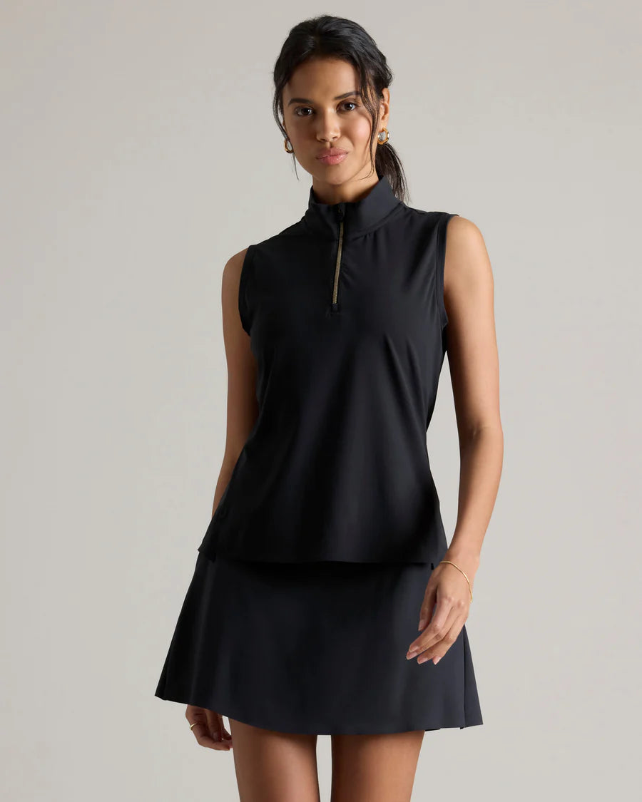 Course to Court Sleeveless Zip Mock