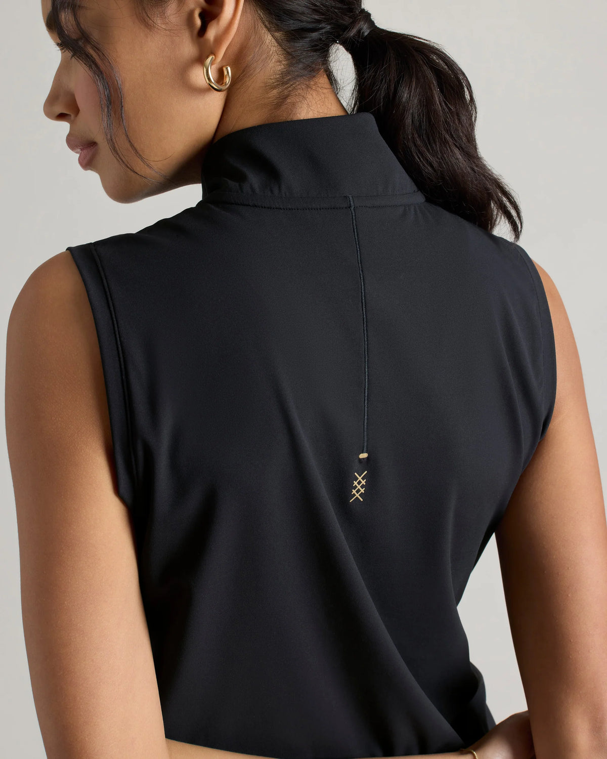 Course to Court Sleeveless Zip Mock