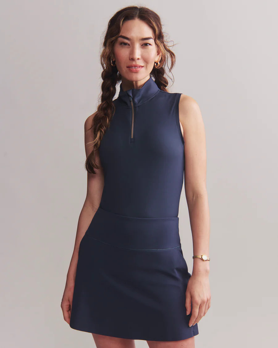 Course to Court Sleeveless Zip Mock
