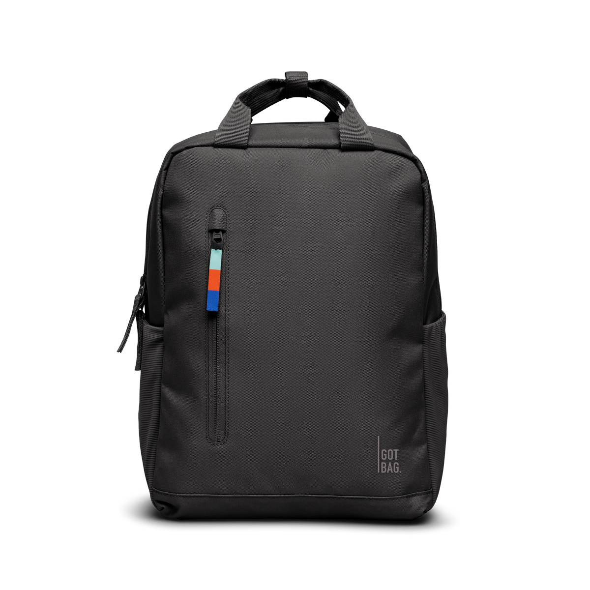 DAYPACK backpack in mussel (Dark Brown-Gray), studio shot, front view.