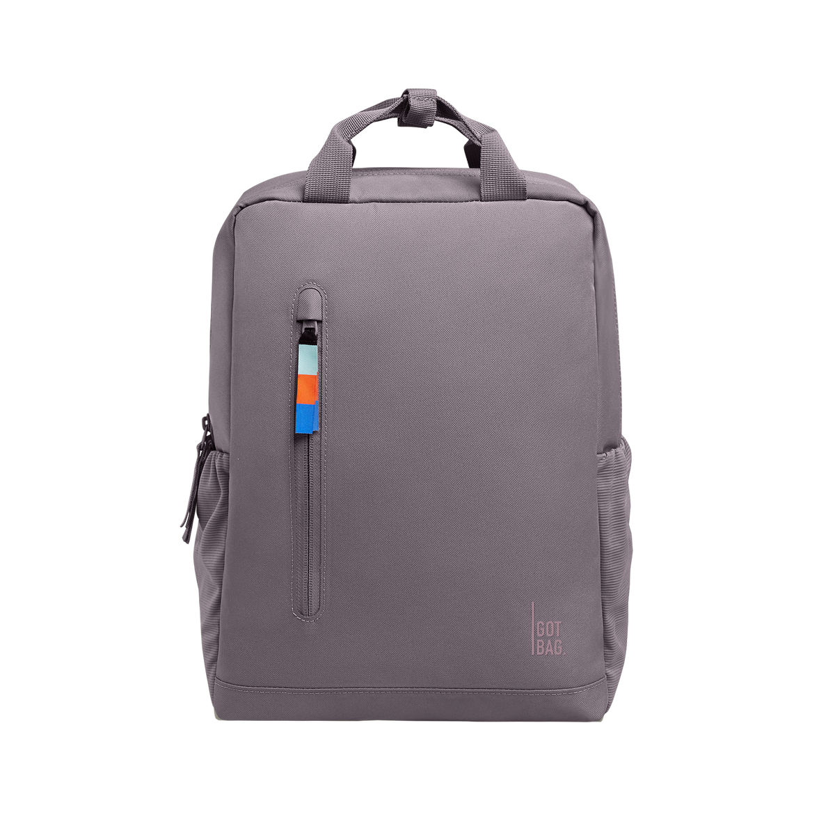 DAYPACK backpack in sea urchin (Muted Purple with a Gray Undertone / Lavender), studio shot, front view.