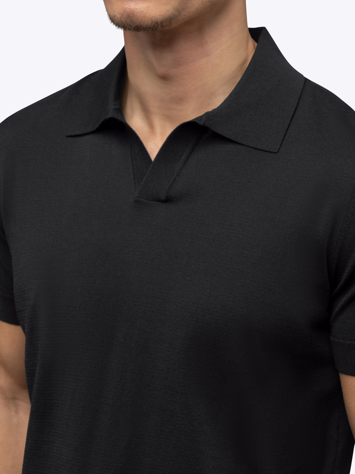 Riviera Knit Polo | Black Signature-Fit