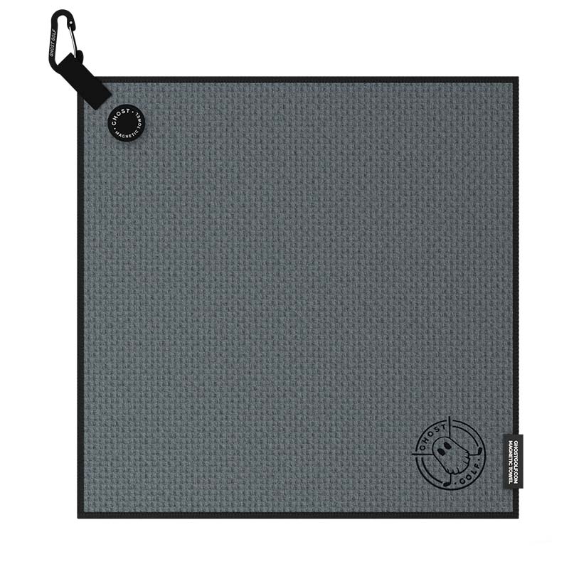 Greenside Towel with Magnet Patch and Carabiner Dark Grey#color_dark-grey