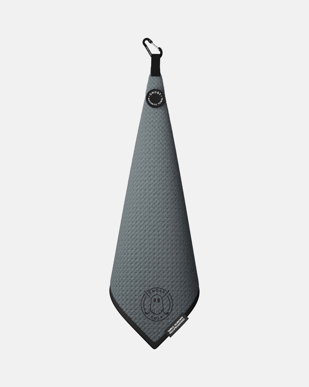 Greenside Towel with Magnet Patch and Carabiner Dark Grey#color_dark-grey