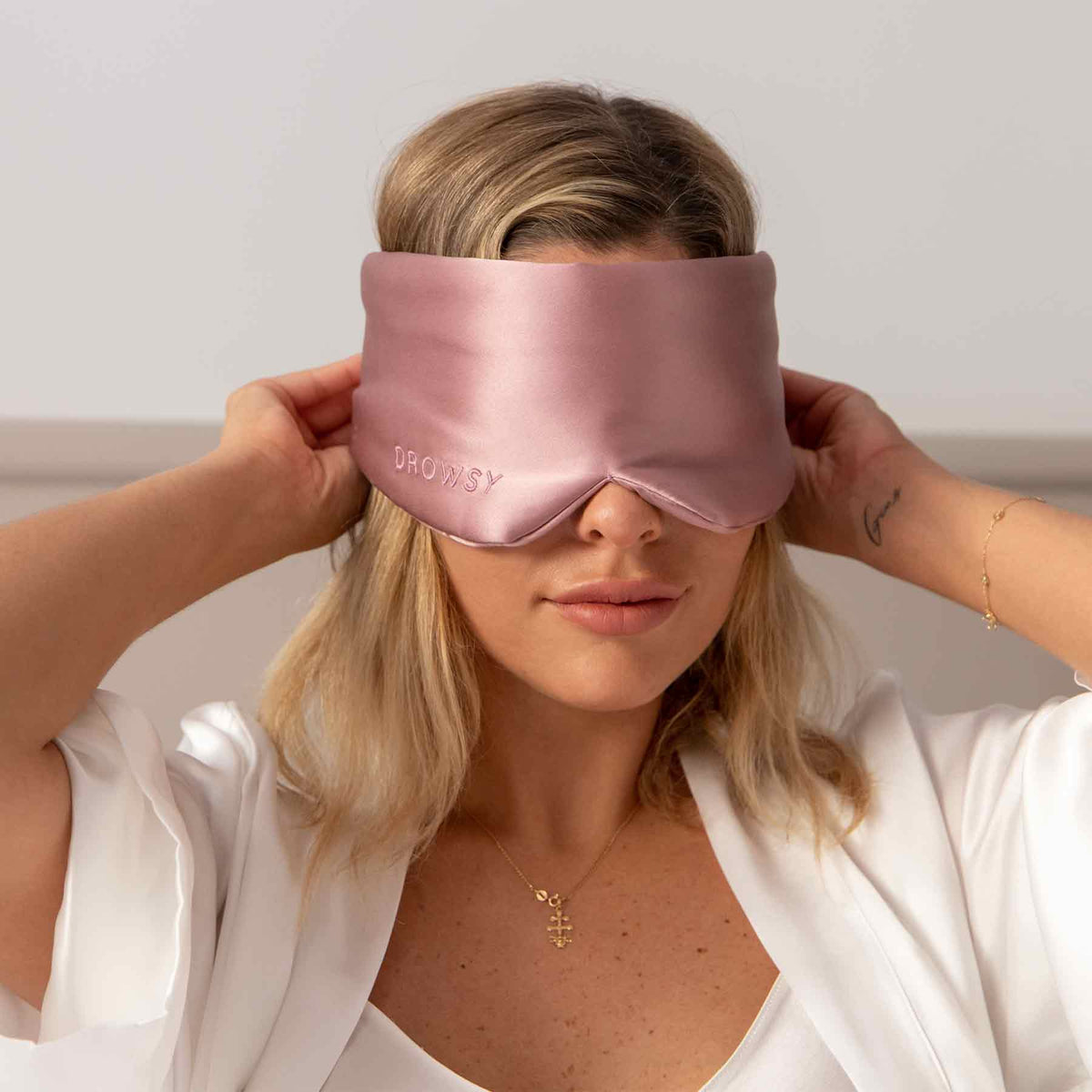 Silk Sleep Eye Mask - Damask Rose