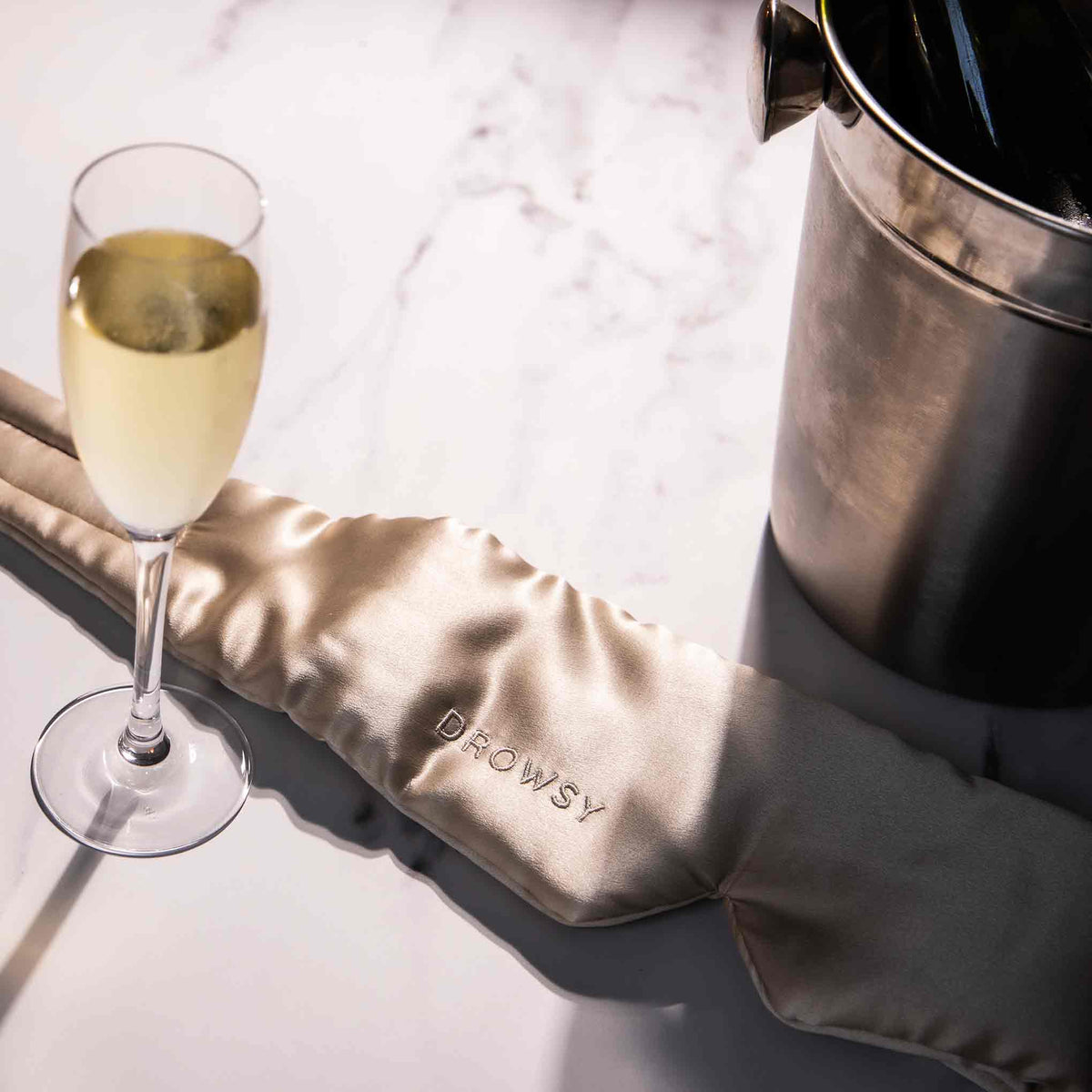 Silk Sleep Eye Mask - Dusty Gold