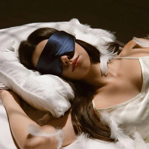 Featherweight Silk Eye Mask - Midnight Blue