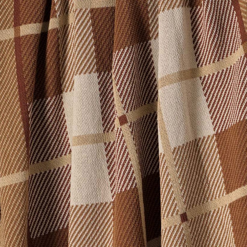 In2Green Eco Throw Cotton Sustainable Knit Stripe Throw Blanket - Equestrian Barn Plaid