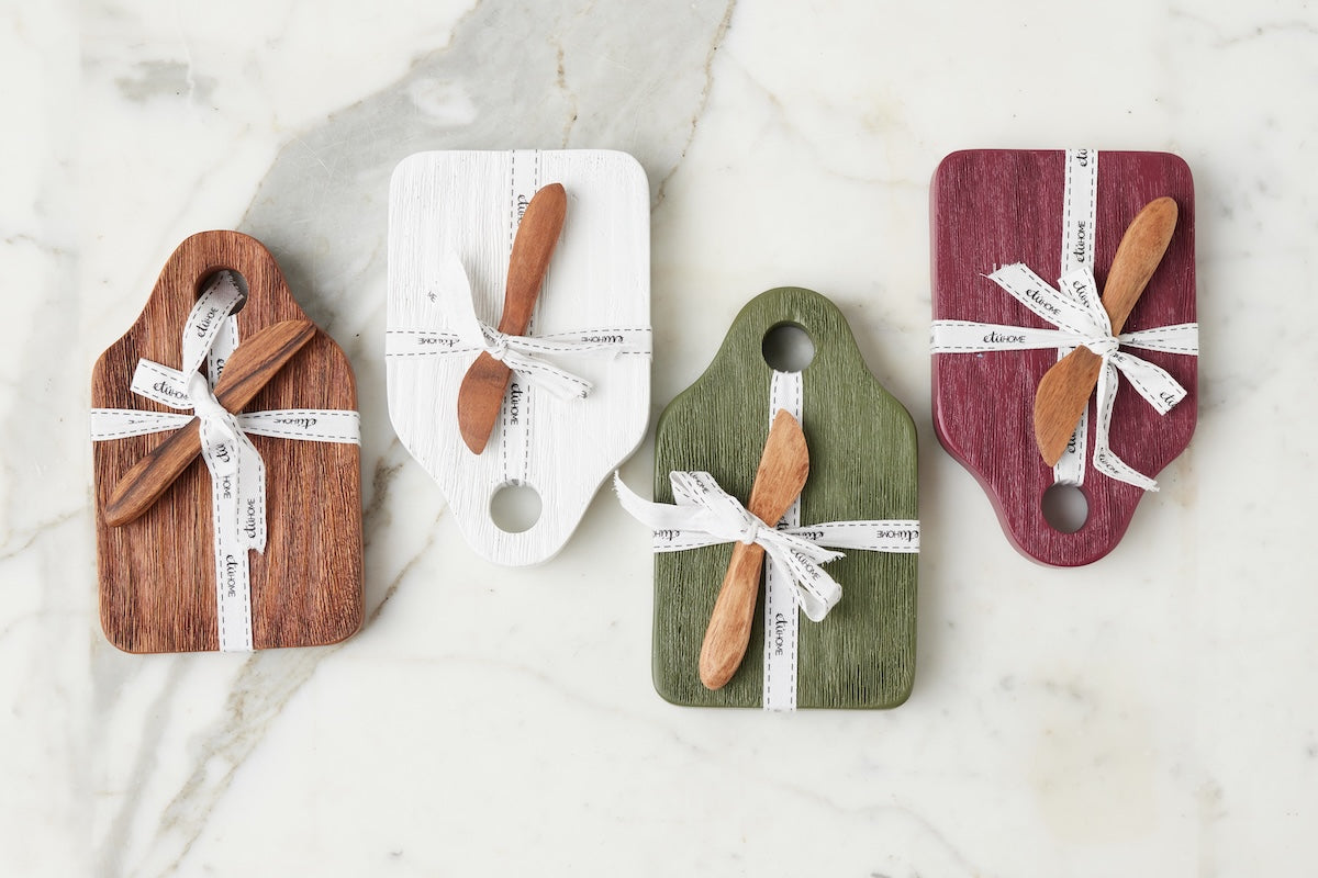 Mini Appetizer Board, Small, Merlot Red