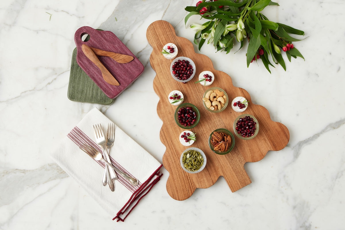 Mini Appetizer Board, Small, Merlot Red