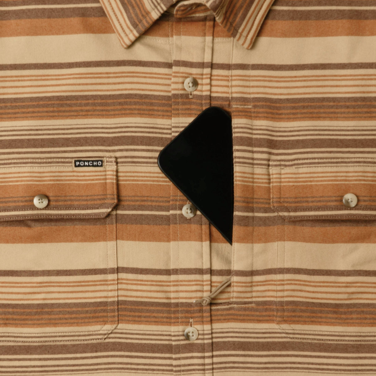 phone in chest zipper pocket