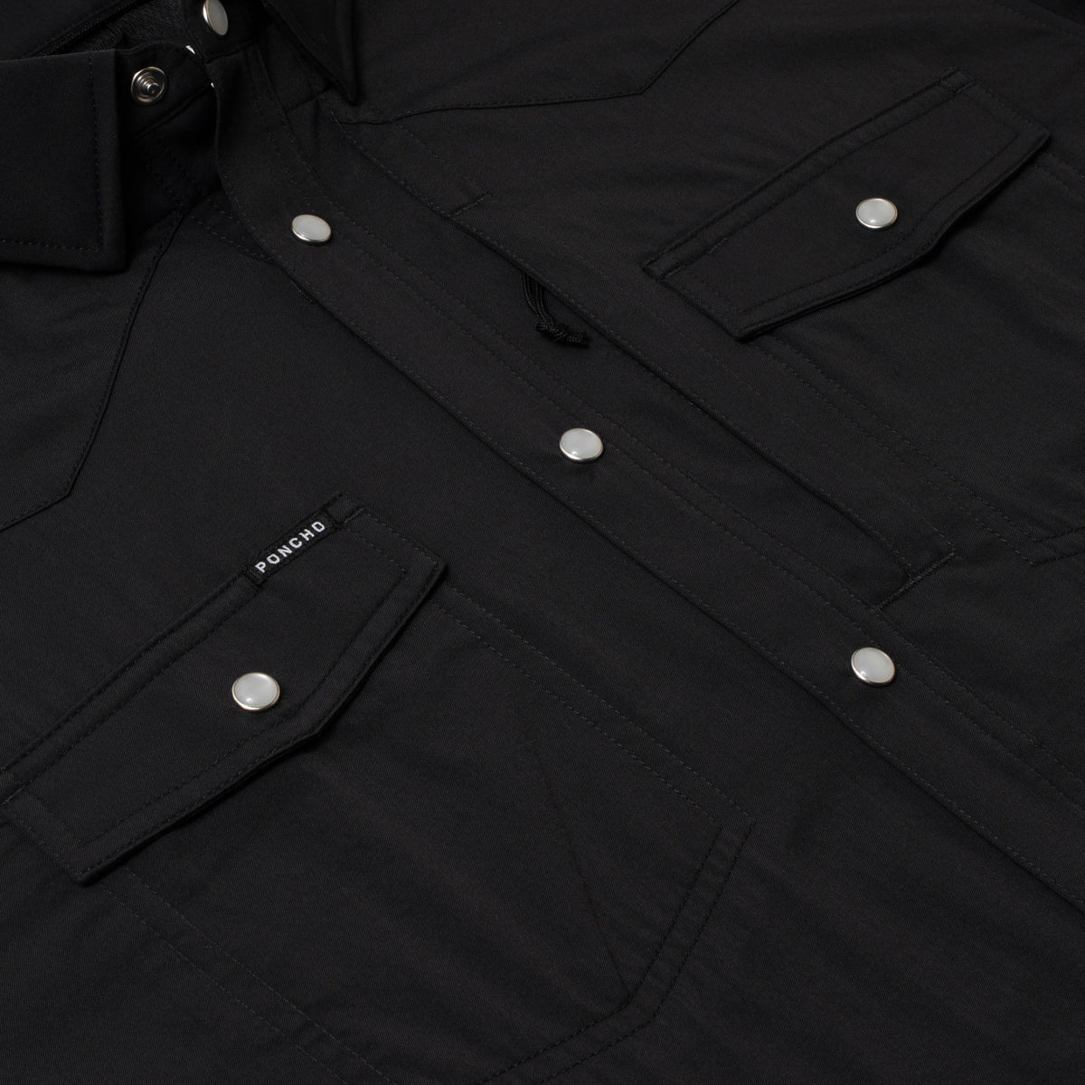 Flyover photo of black shirt