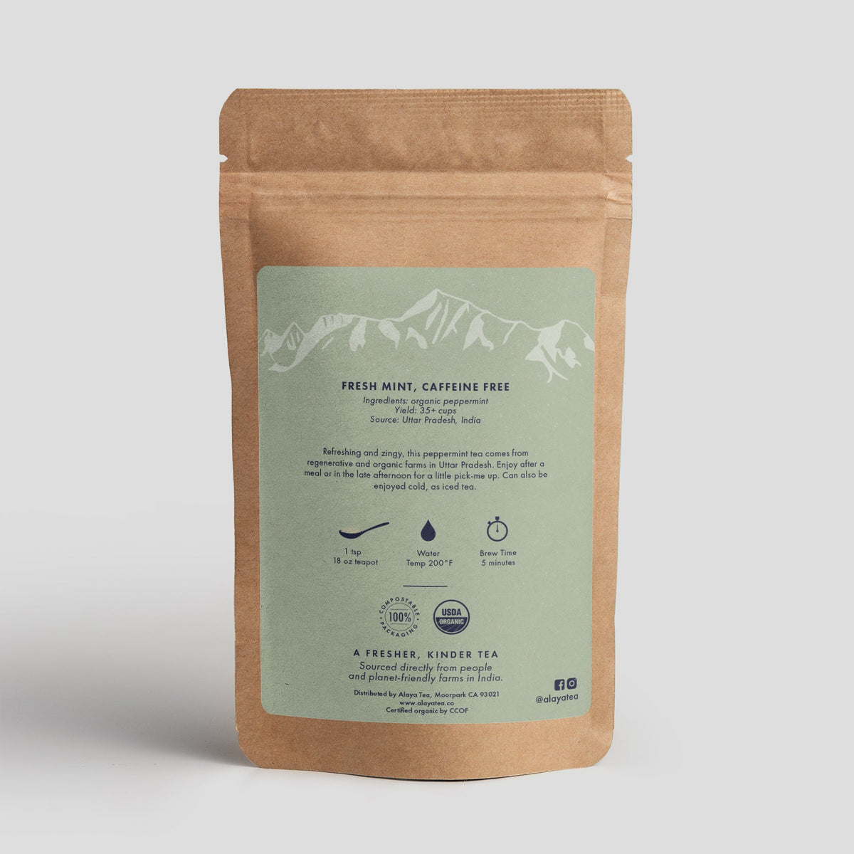 FRESH MINT TEA, BACK IMAGE