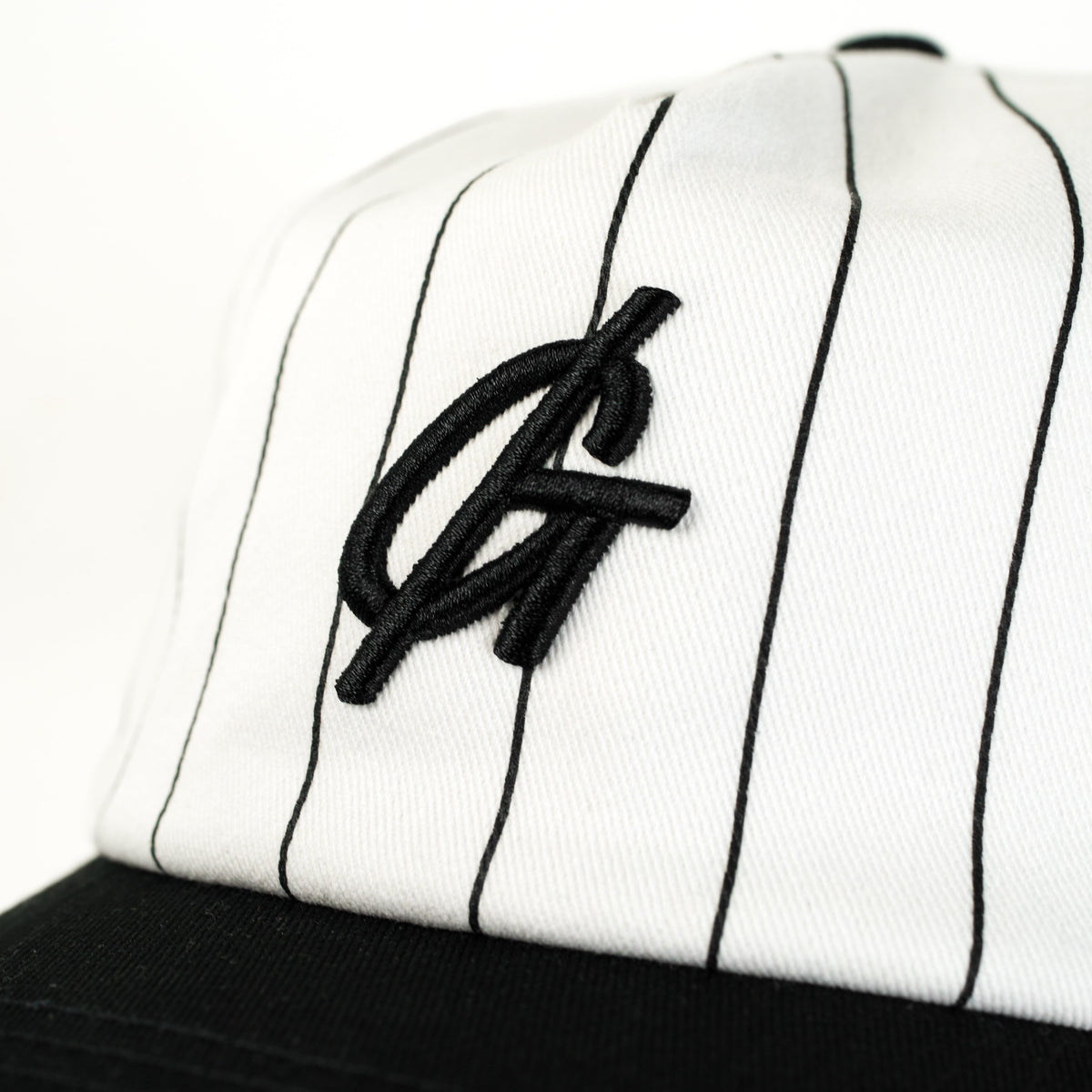 The Pinstripe Monogram Cap