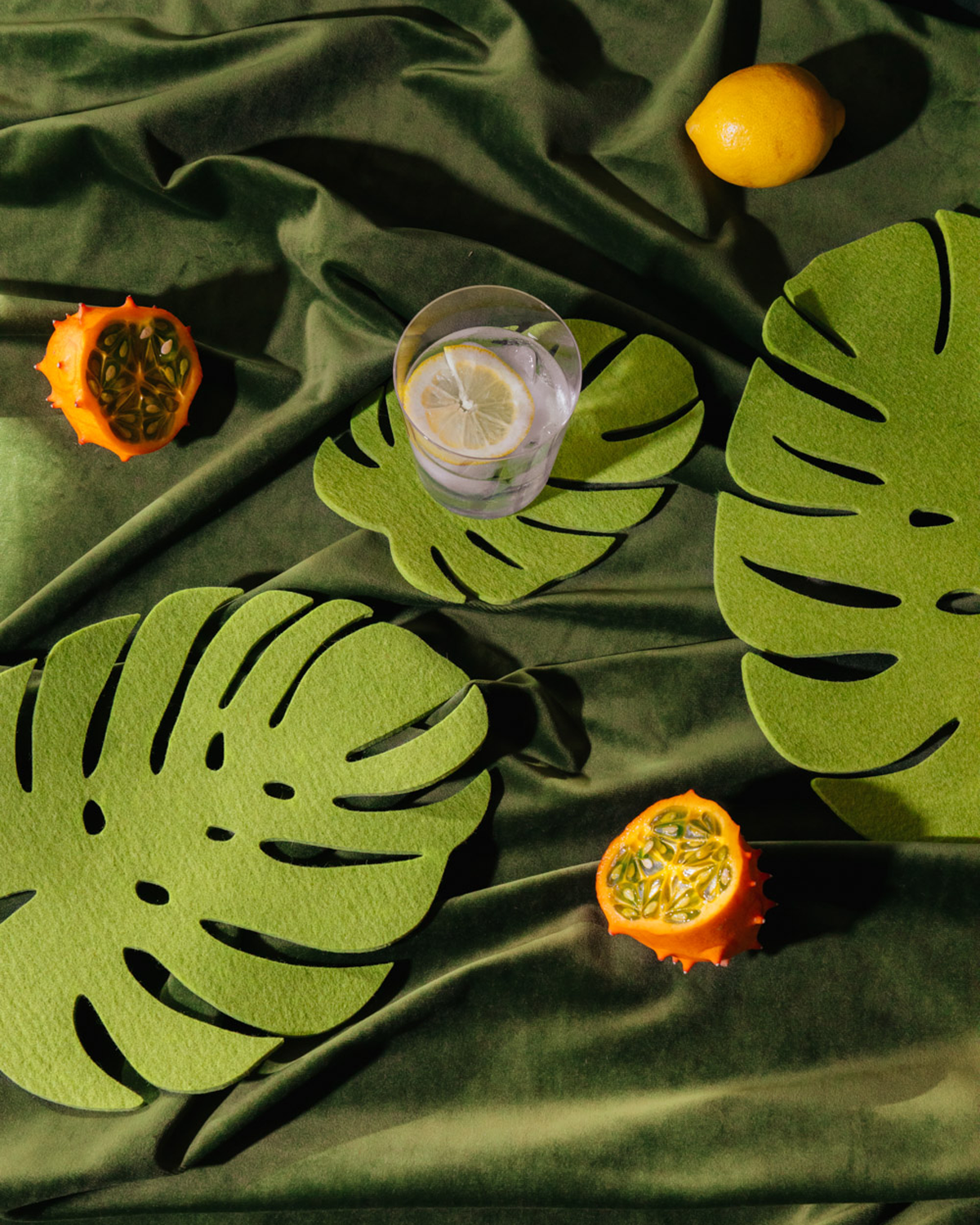 Merino Wool Large Monstera Trivet