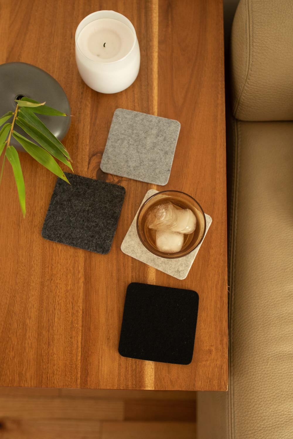 Bierfilzl Square Coaster Felt Multi 4 Pack (4866129297517)