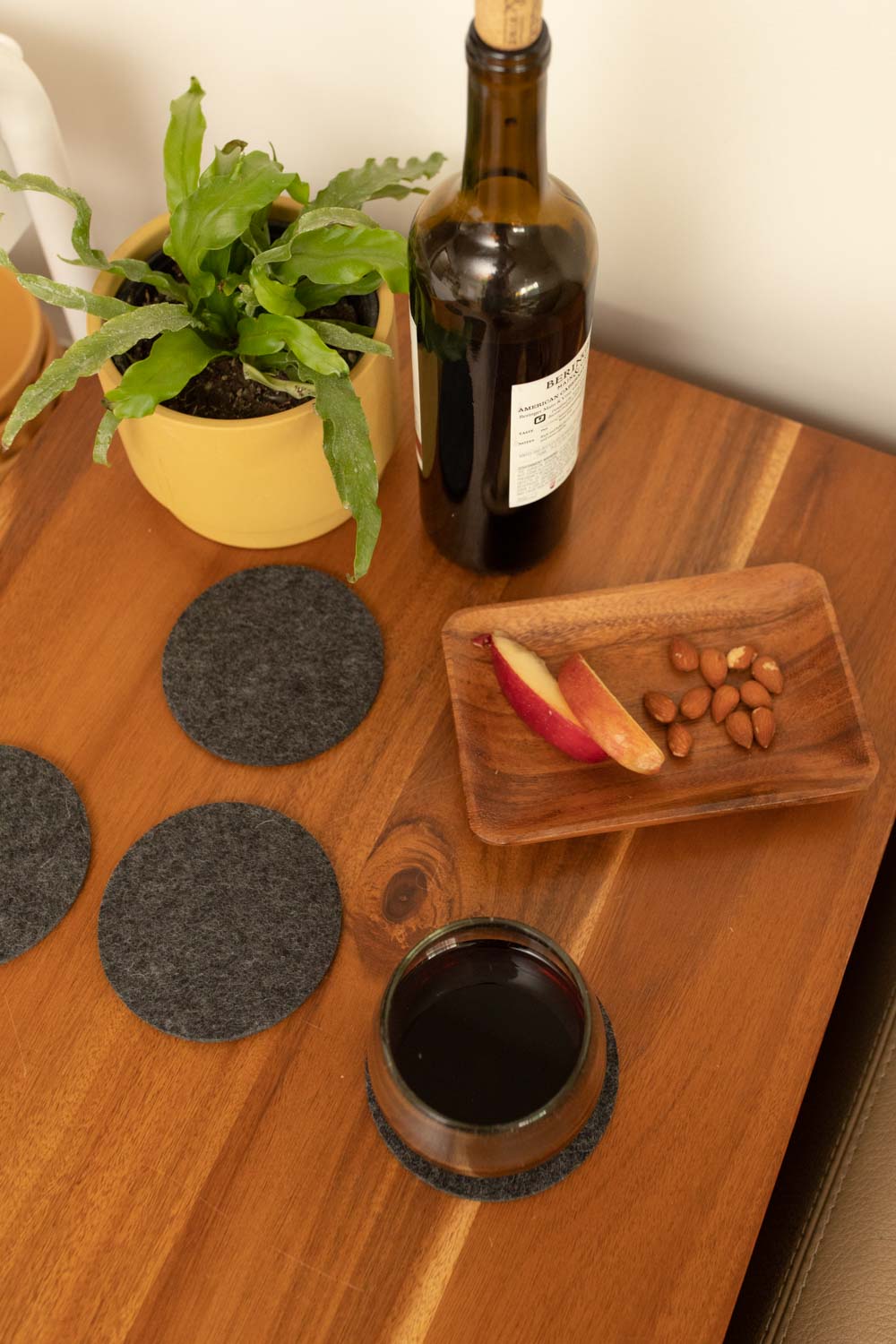 Bierfilzl Round Coaster Felt Solid 4 Pack (4865975746669)