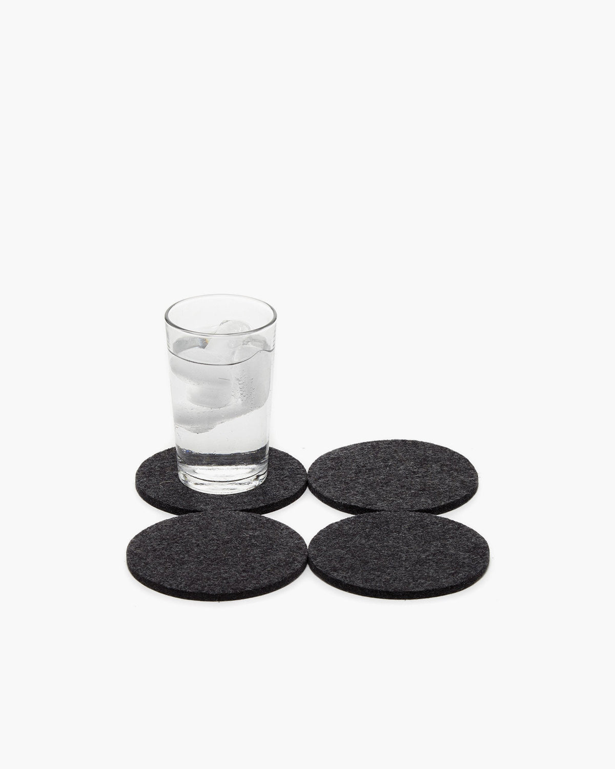 Bierfilzl Merino Wool Round Coaster Solid 4 Pack