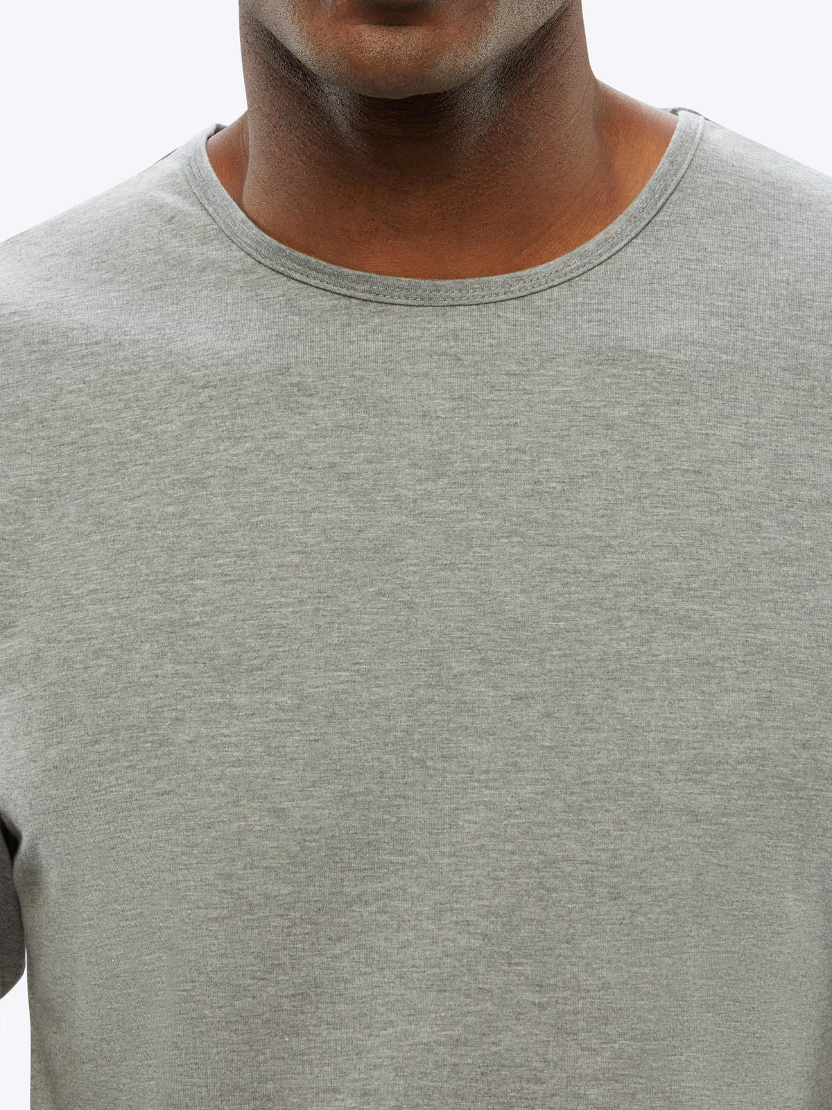 AO Long Sleeve Curve-Hem Tee | Heather Grey Signature-fit PYCA Pro®