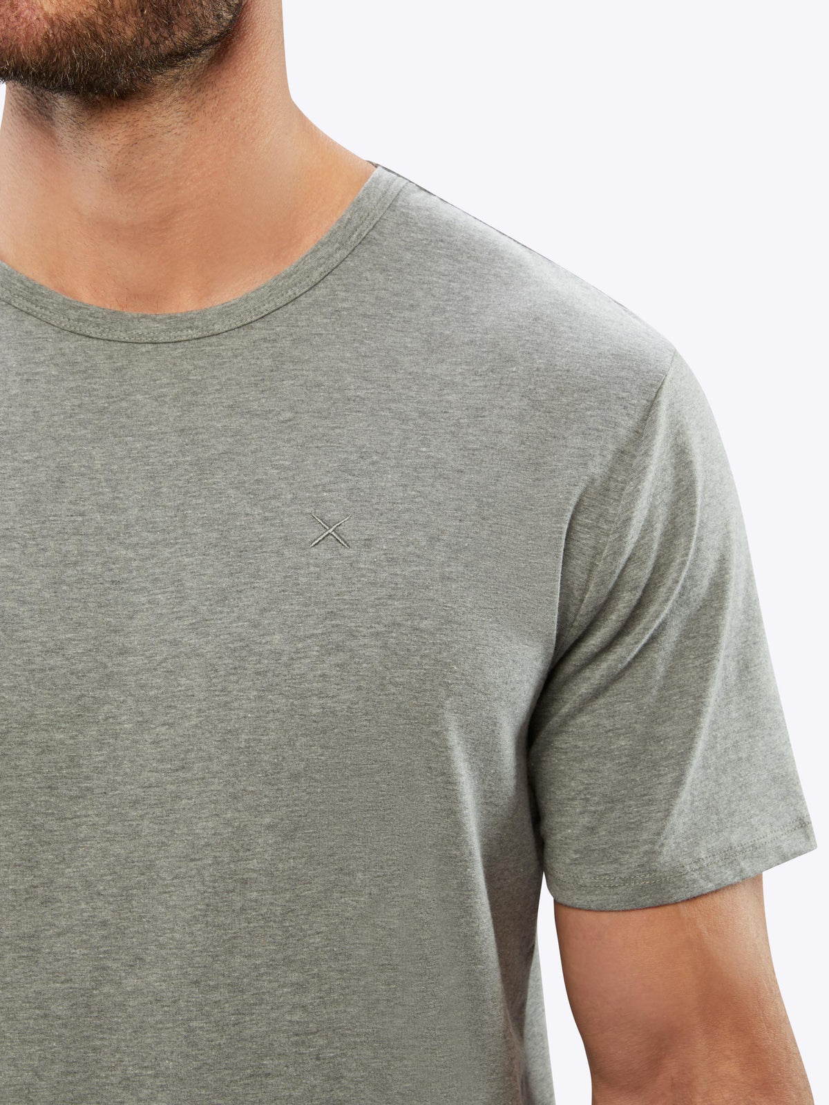 Branded Rival Tee Classic-fit | Heather Grey Cotton PYCA