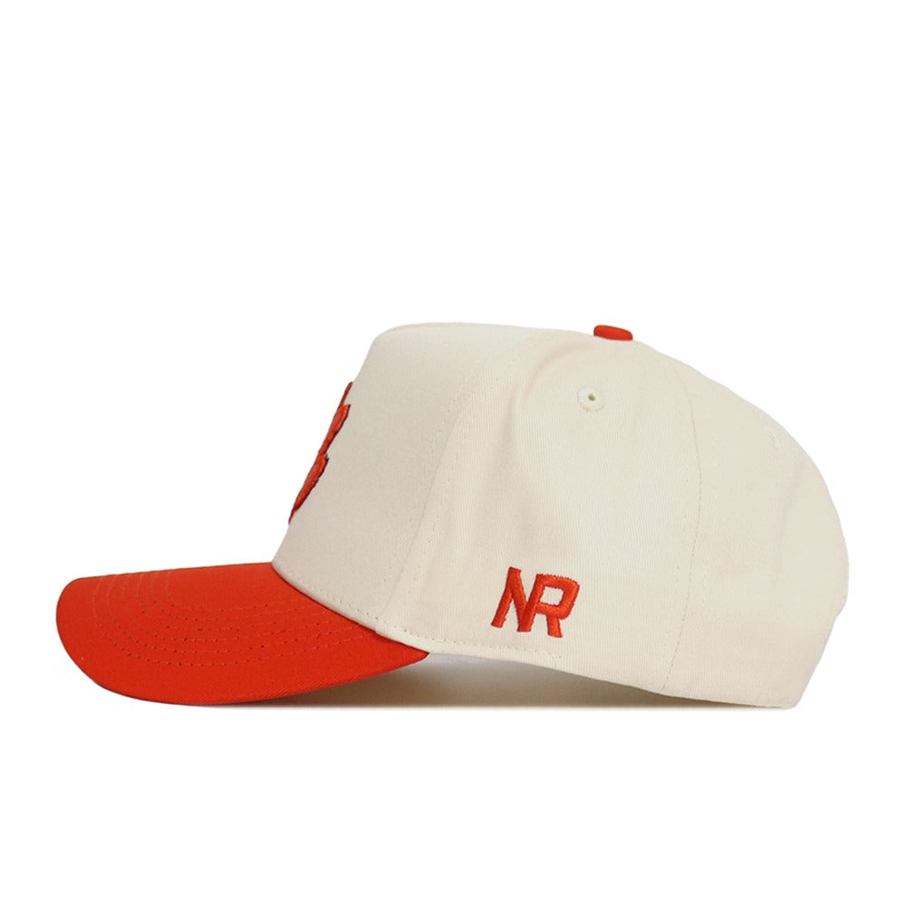 Show your Clemson pride with the No Rivals Classic Clemson Hat (B2B)—a white and red snapback crafted from high-quality cotton, perfect for your go-to gameday look.