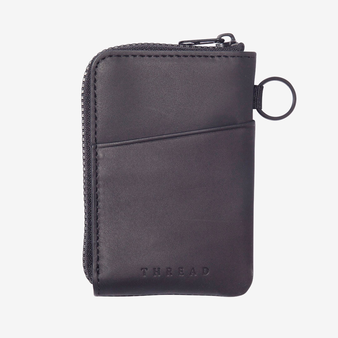 Leather Zip Wallet - Black - Thread®