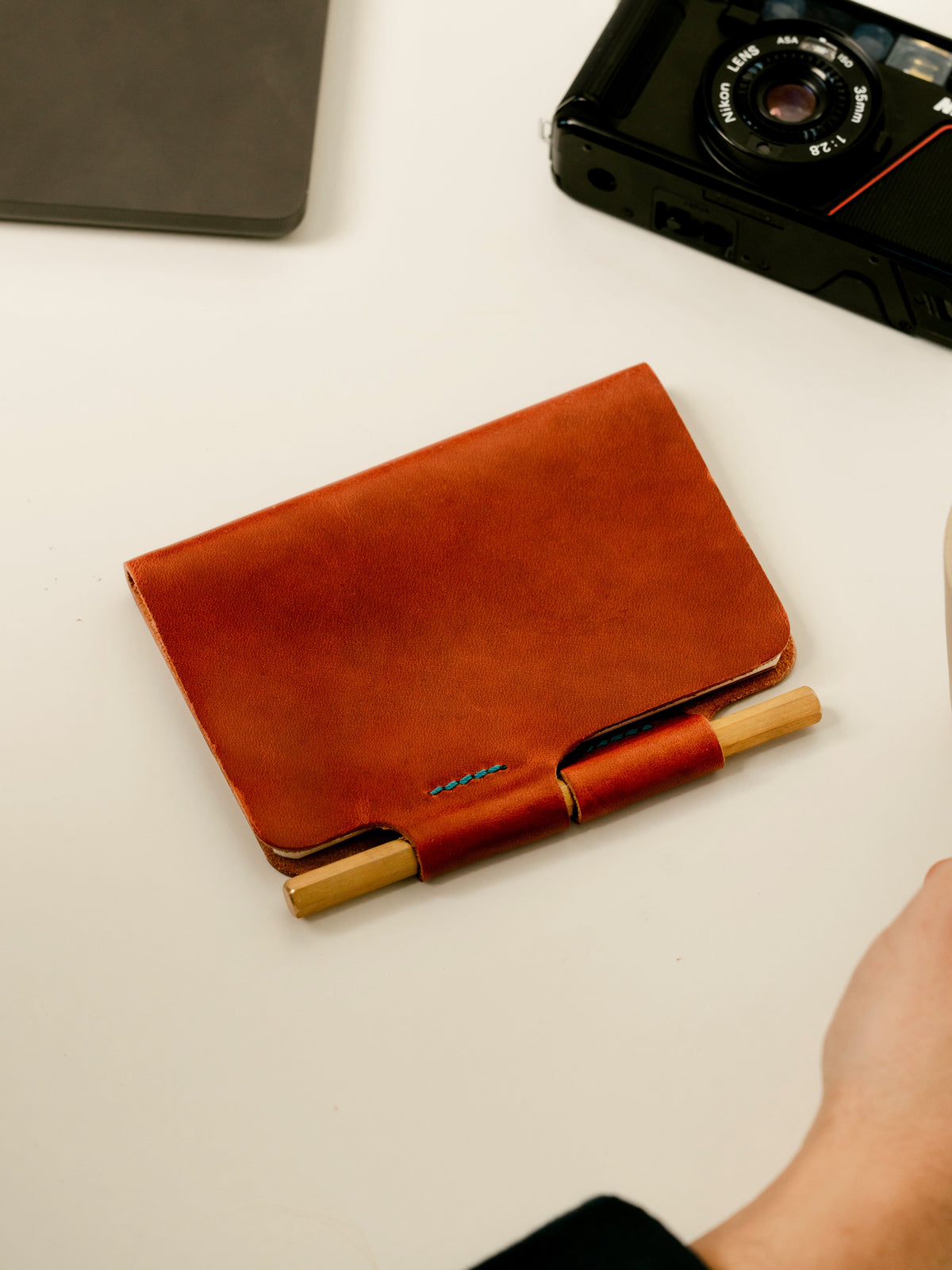 The Companion Butterfly Close Pocket Notebook - English Tan