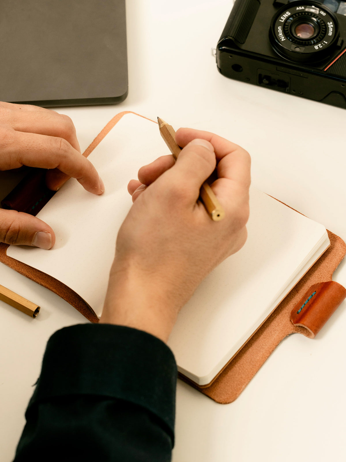 The Companion Butterfly Close Pocket Notebook - English Tan