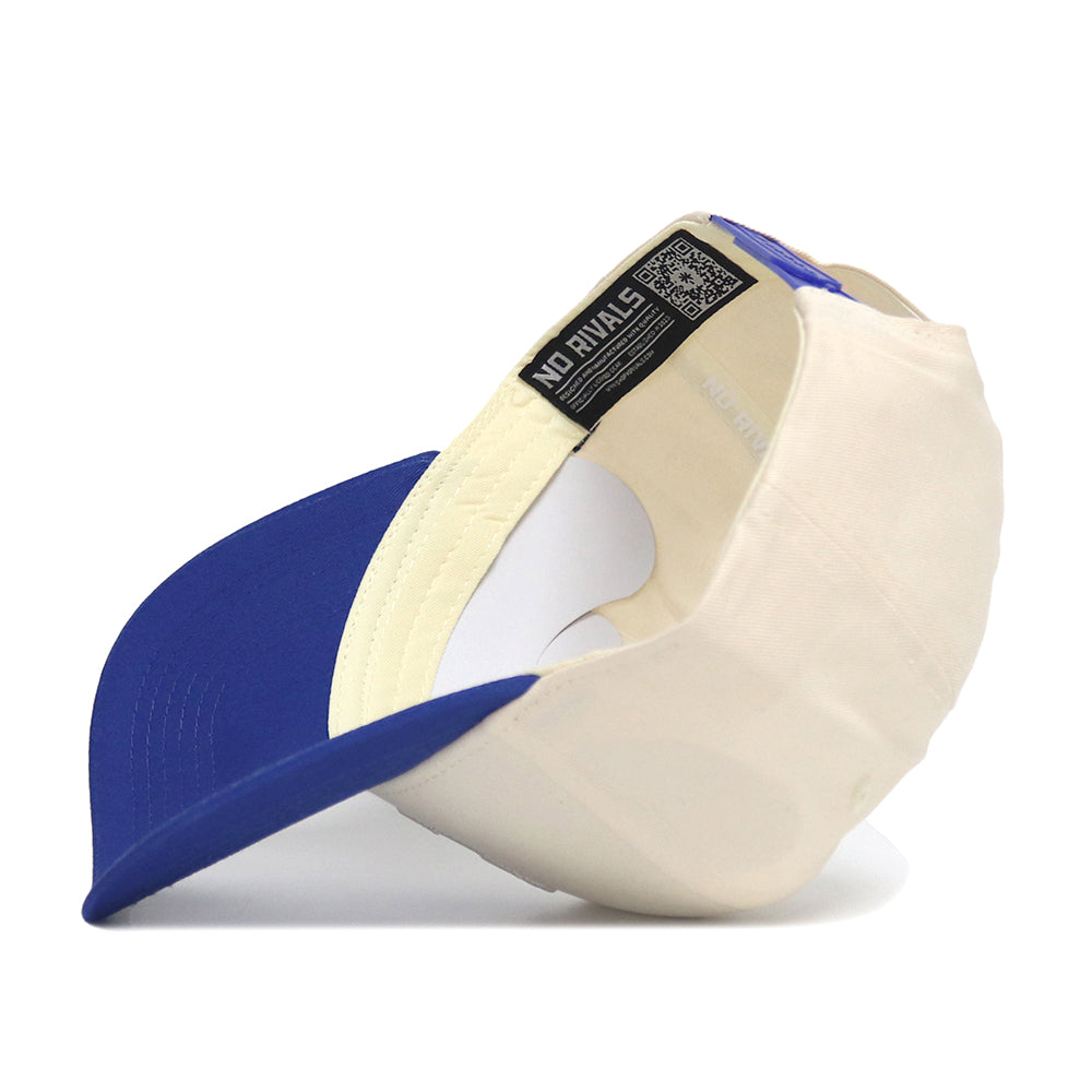 The Classic University of Memphis Hat (B2B) by No Rivals is shown upside down with its inner labels, tag, brim facing left, and sweatband visible—ideal for gameday.