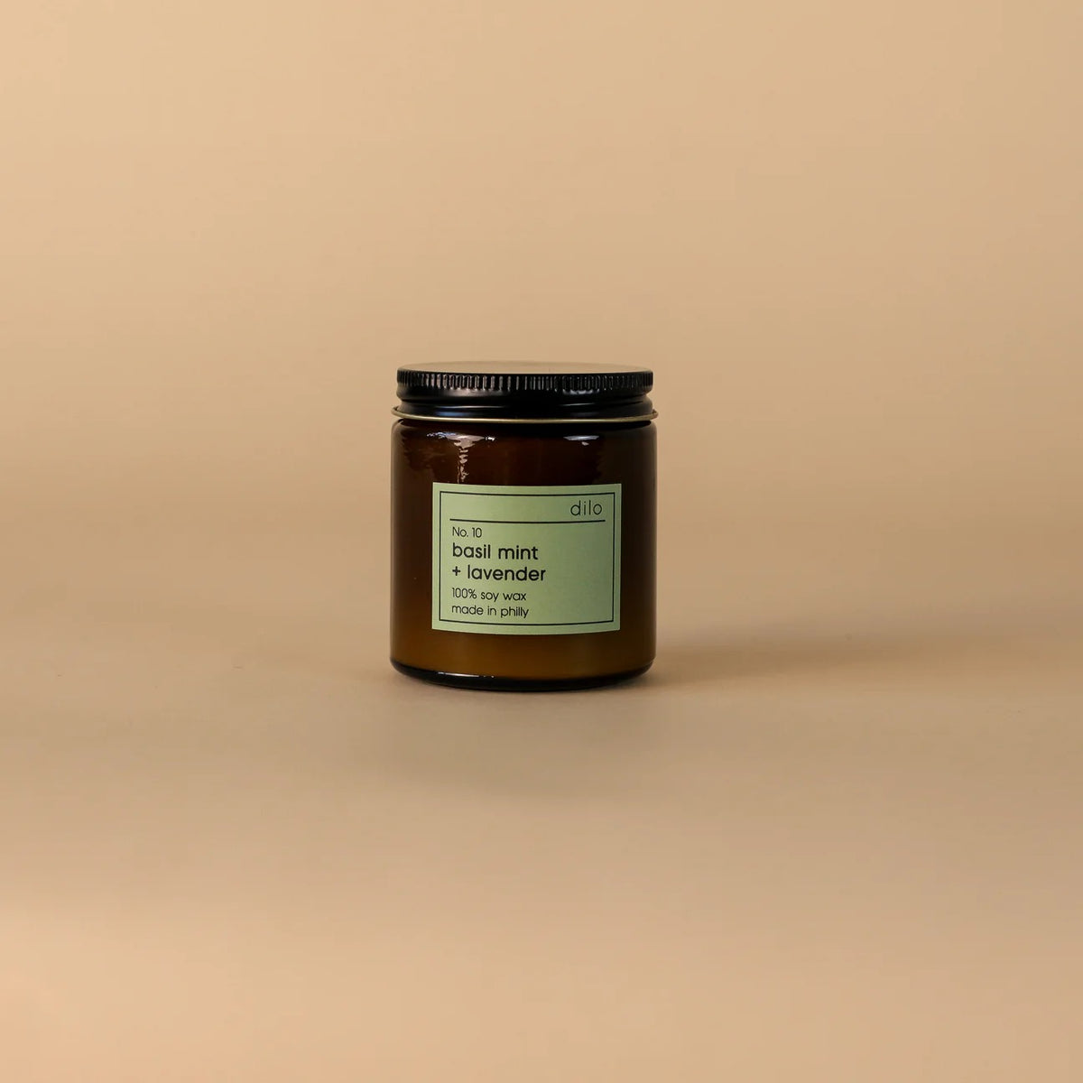 No. 10 Basil Mint + Lavender- Amber Glass Collection