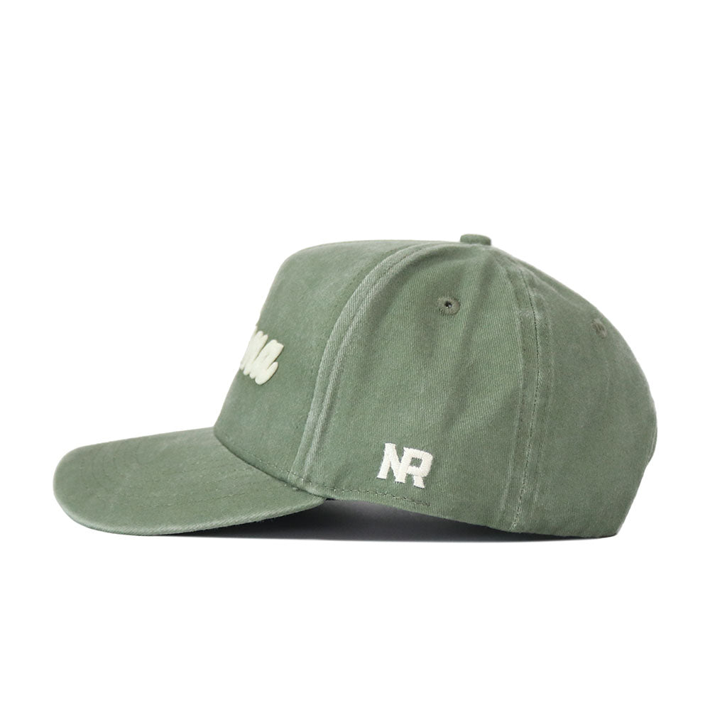 The Arizona Home Turf Hat is a green snapback with white embroidered lettering on the front and side, featuring a structured fit and shown in side profile against a white background.