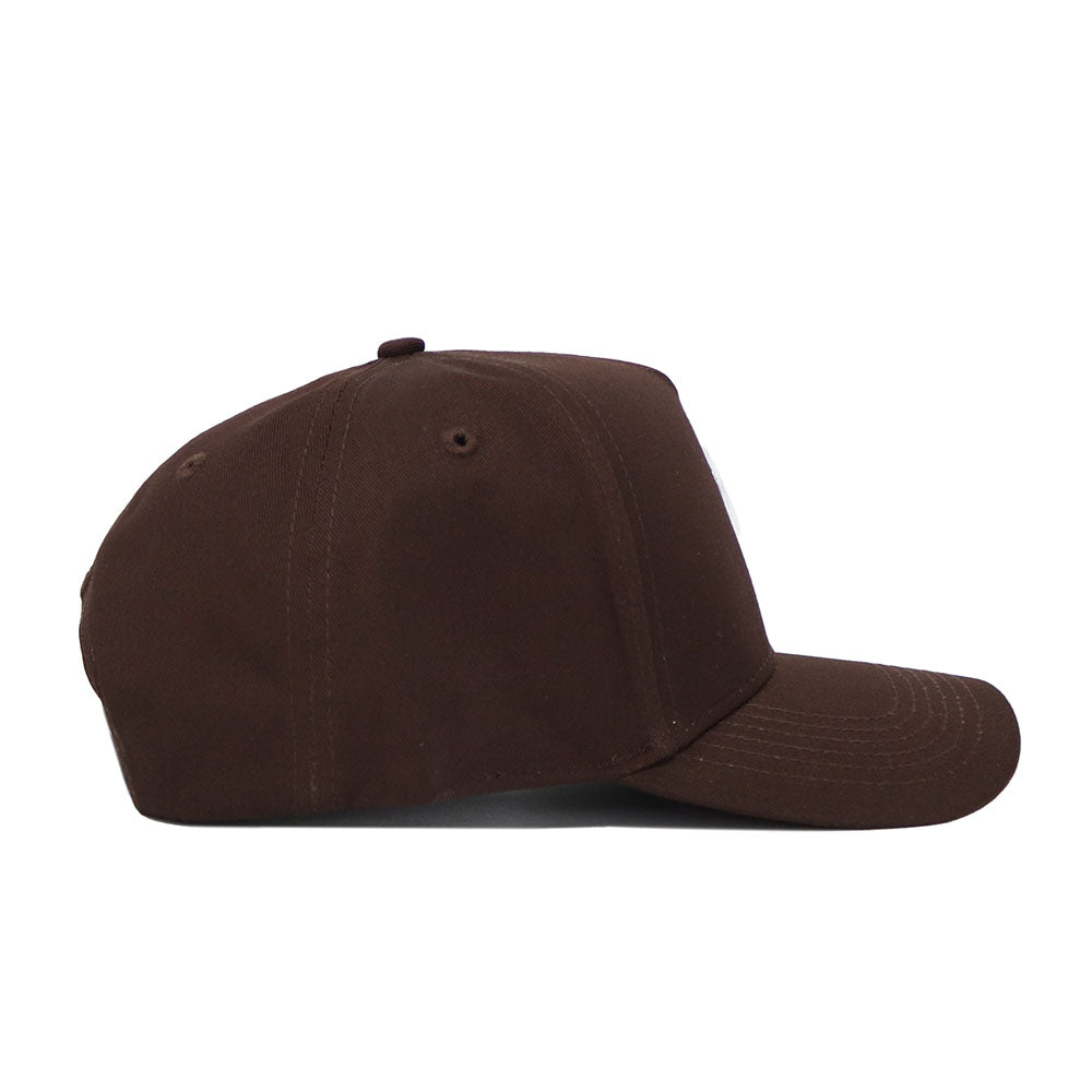 The Arizona State Americano Hat is a plain brown baseball cap shown from the side, with a curved brim, visible stitching, and a structured fit for comfort.