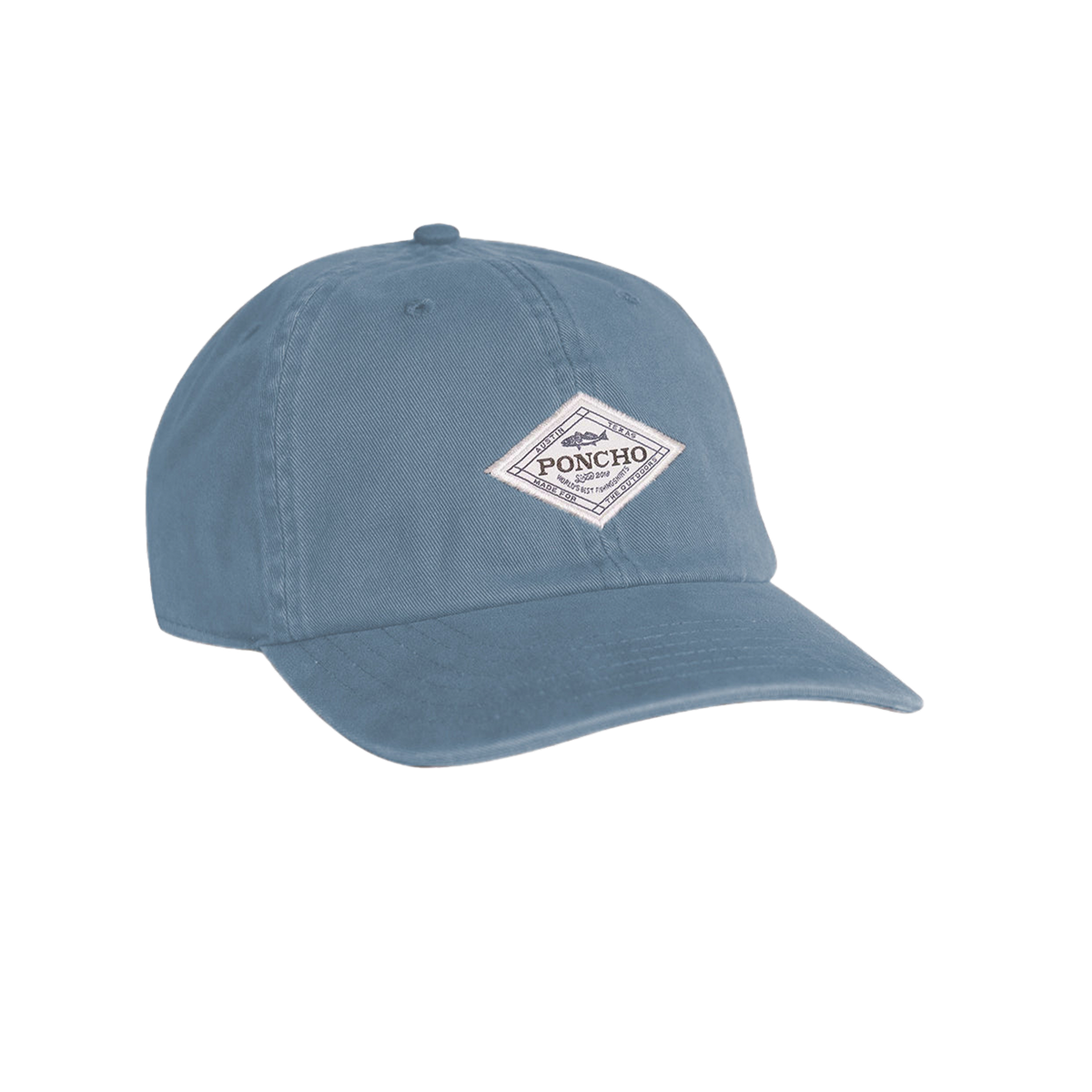 product photo lake blue diamond patch hat