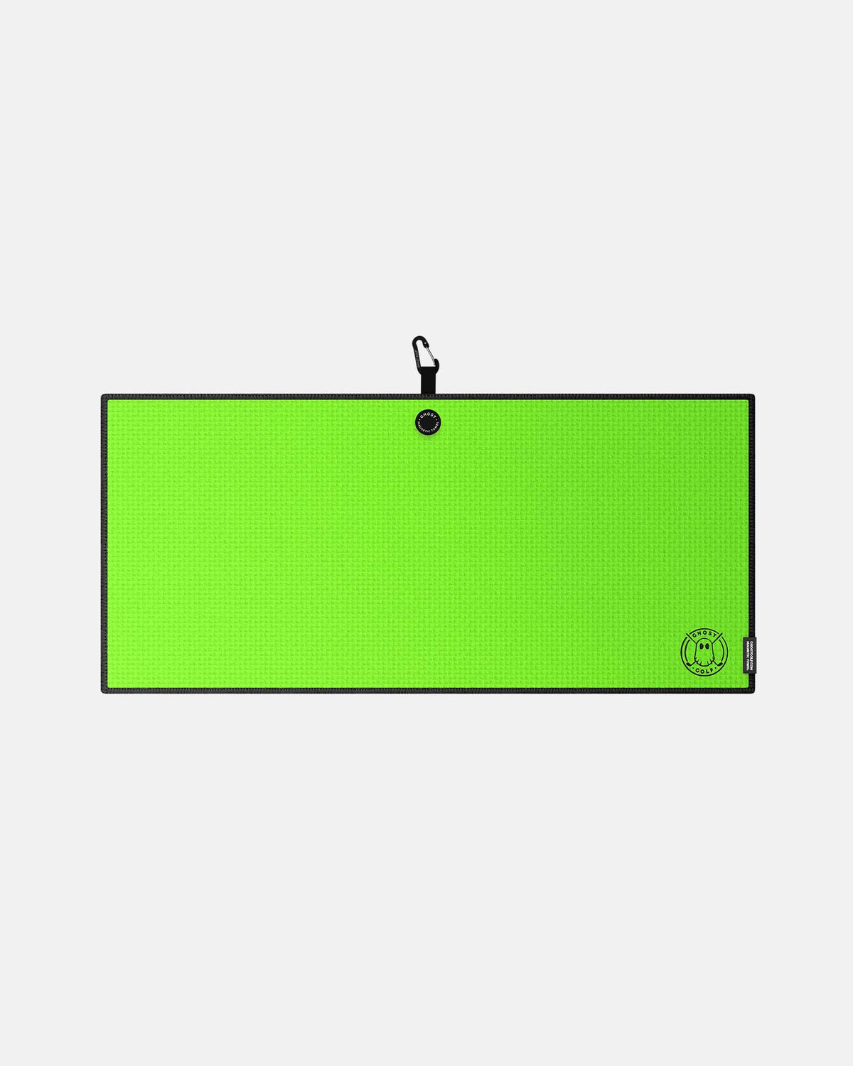 Caddie Size Towel with Magnet Patch and Carabiner Neon Green#color_neon-green