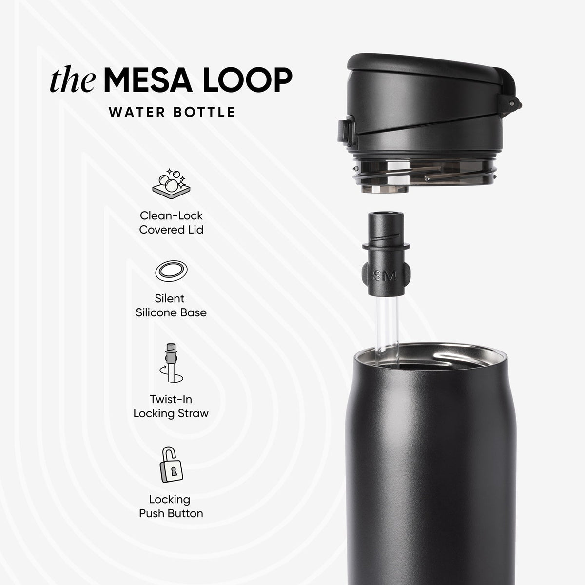 Mesa Loop with Covered Spout - 24oz - Midnight Black