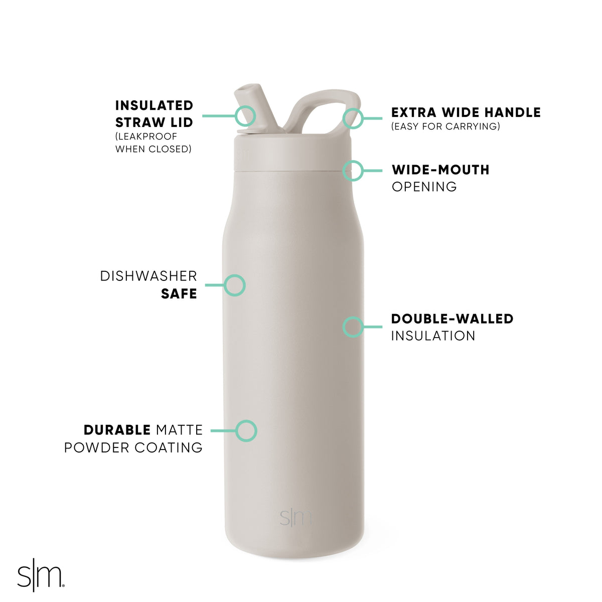 Mesa with Straw Lid - 34oz - Almond Birch