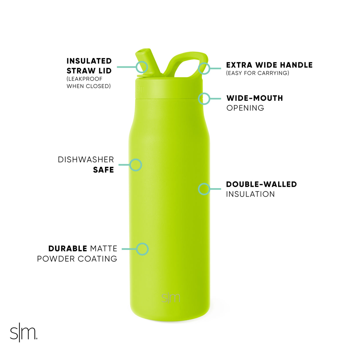 Mesa with Straw Lid - 34oz - Green Apple