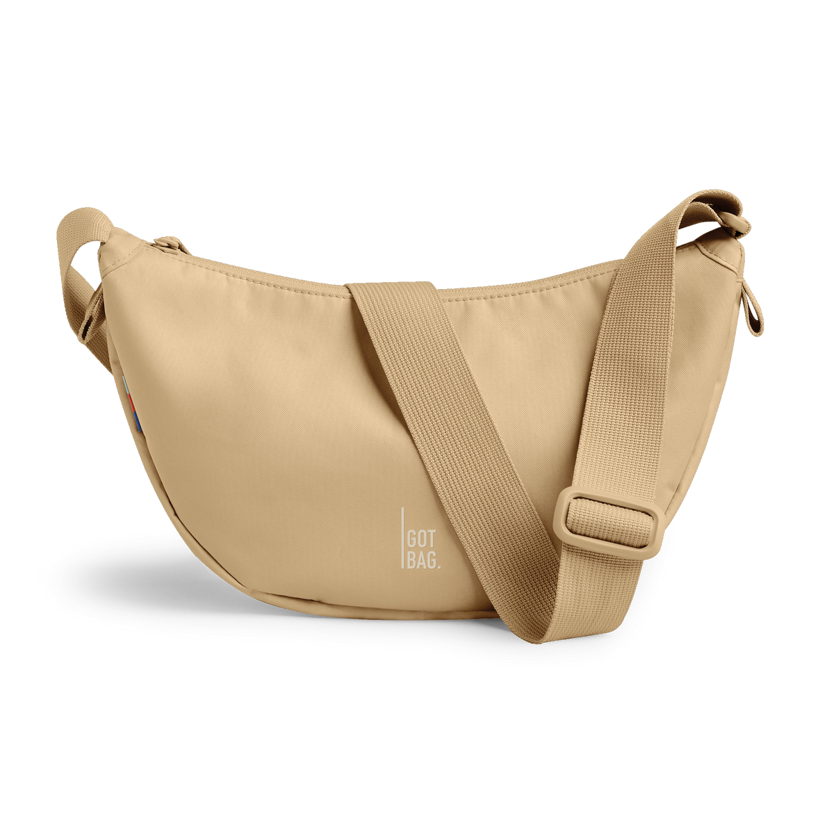 MOON BAG bag in shore (Warm Sand Tone), studio shot, front view.