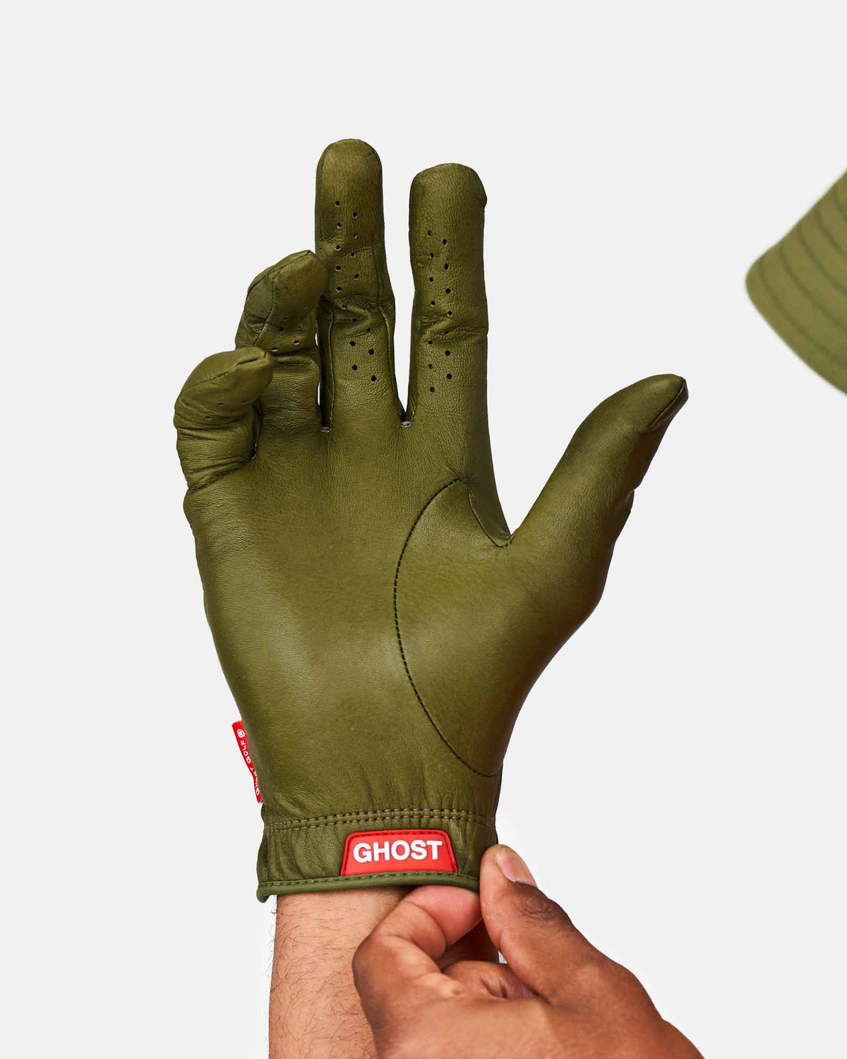 Ghost Golf AAA Cabretta Golf Glove Color Olive Green