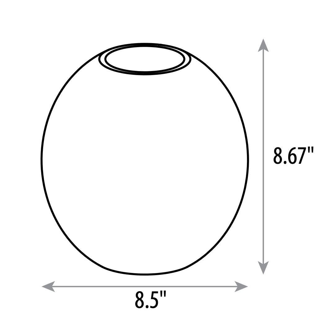 Glass Oval w Luminara Flameless