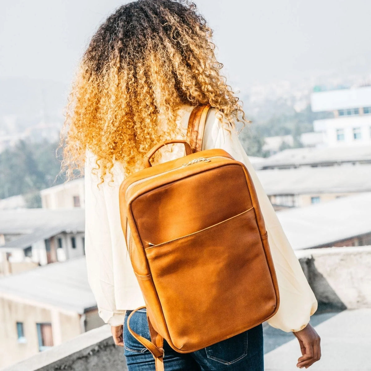Mari Full-Grain Leather Backpack