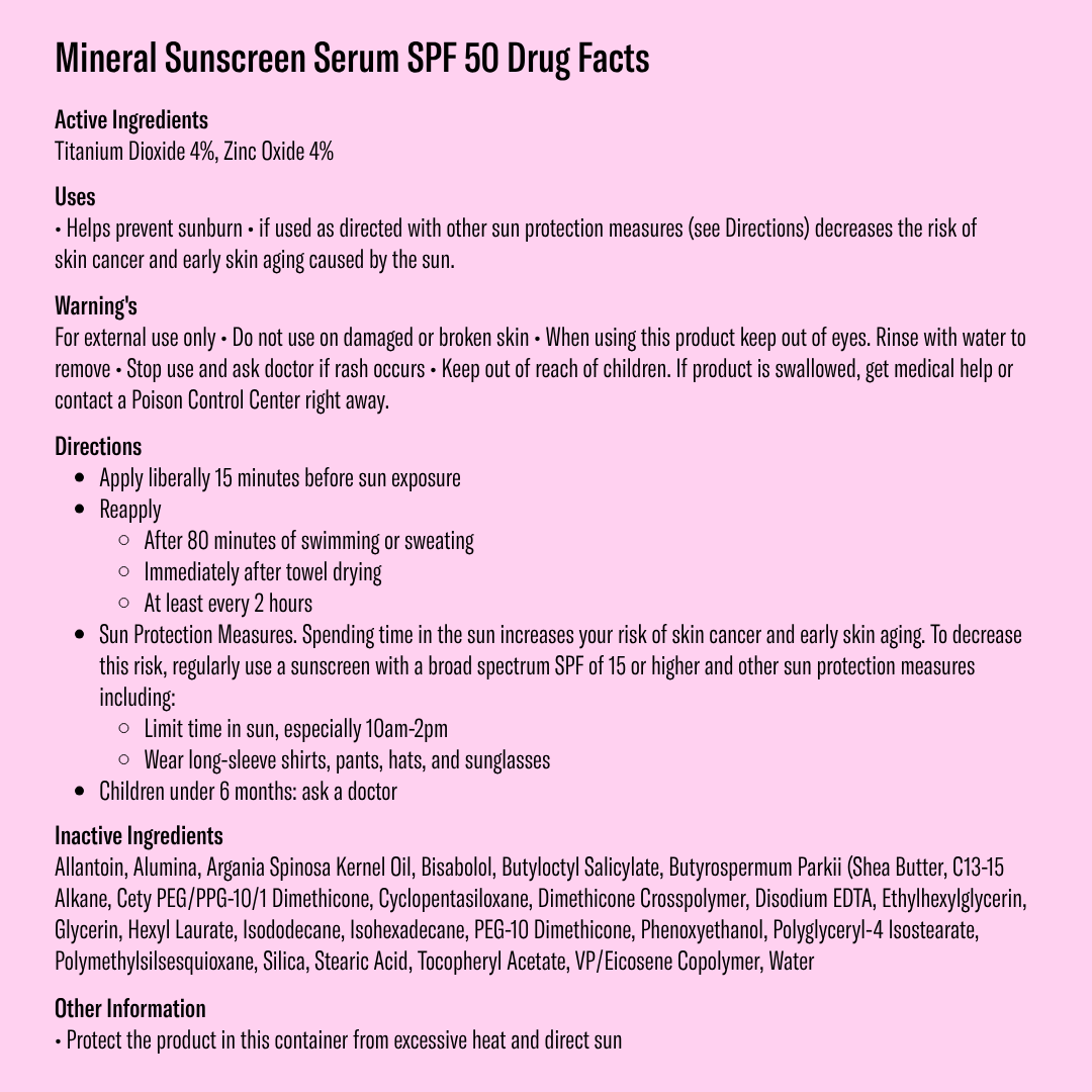 Mineral Sunscreen Serum