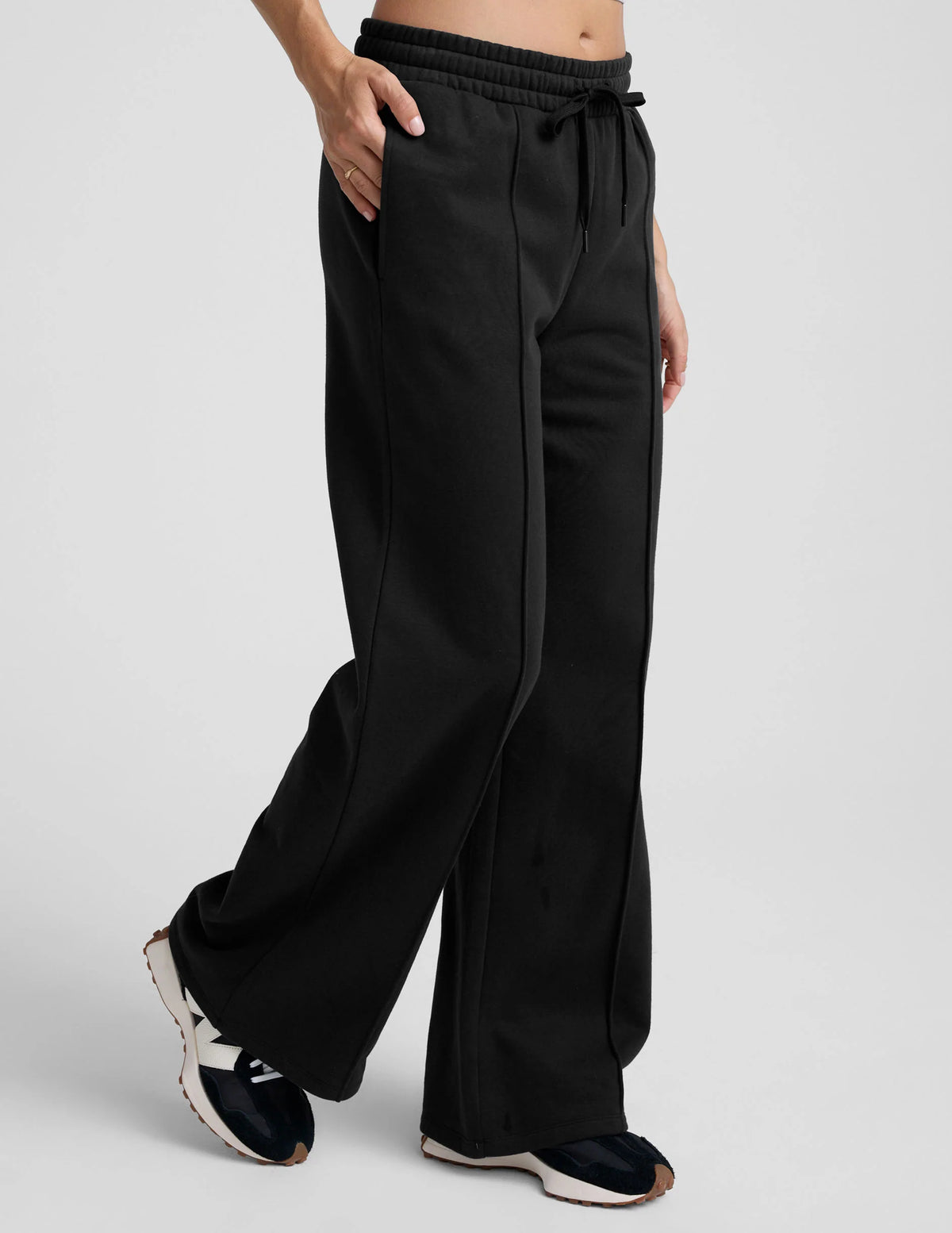 LuxeFleece Pintuck Wide Leg Pant