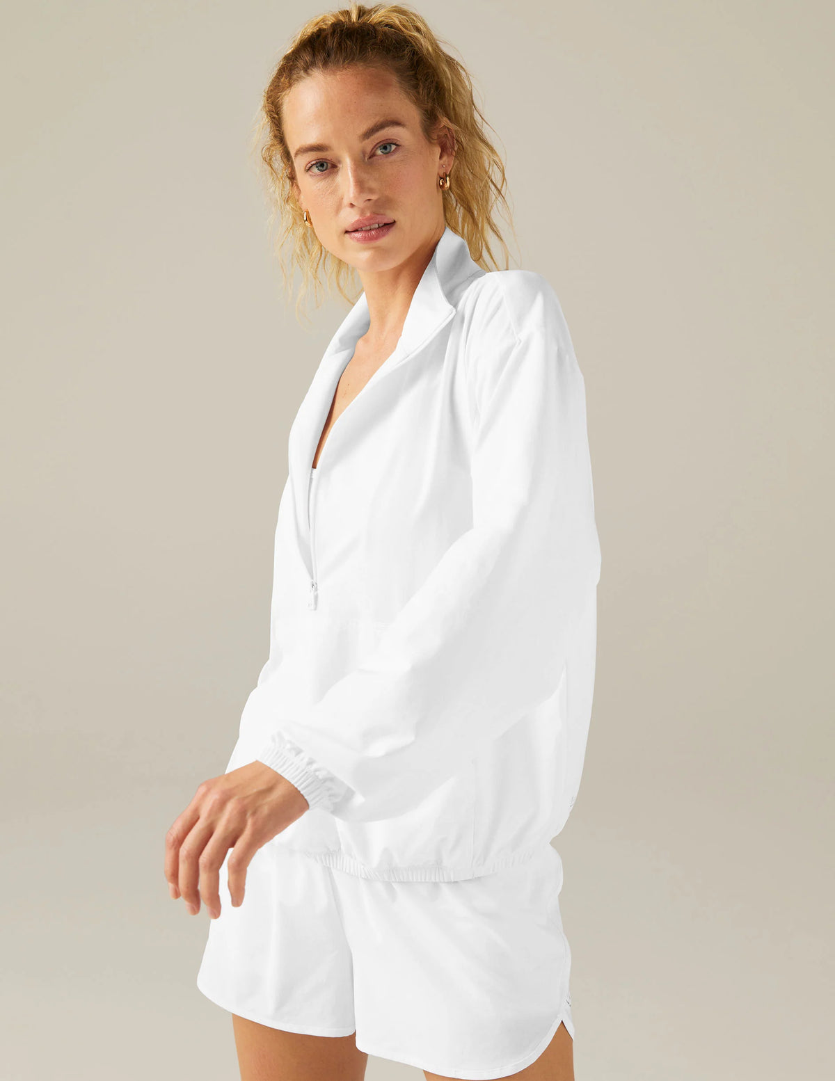 Stretch Woven In Stride Half Zip Pullover
