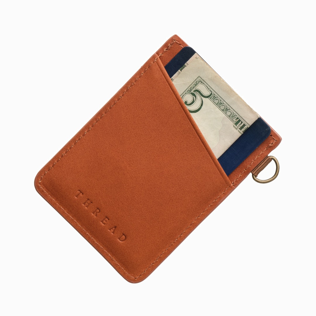 Vertical Leather Wallet - Acadia - Thread®