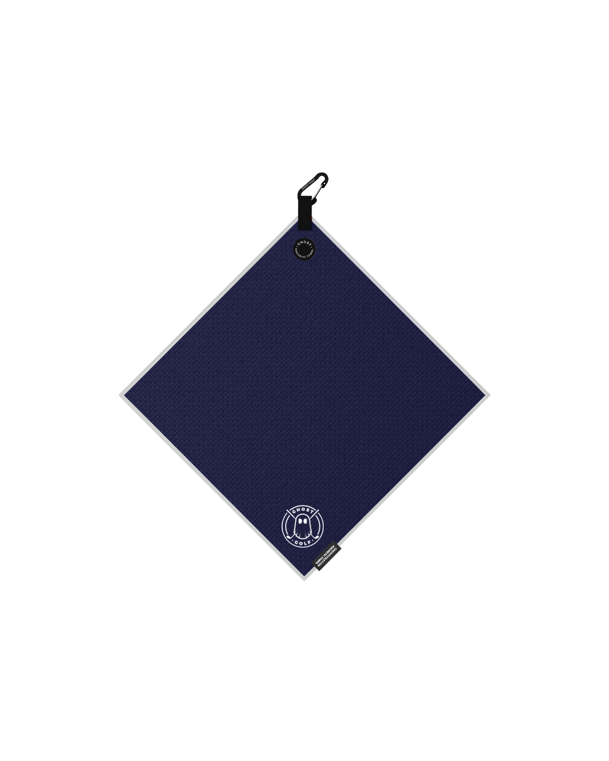 Greenside Towel with Magnet Patch and Carabiner Dark Grey#color_navy