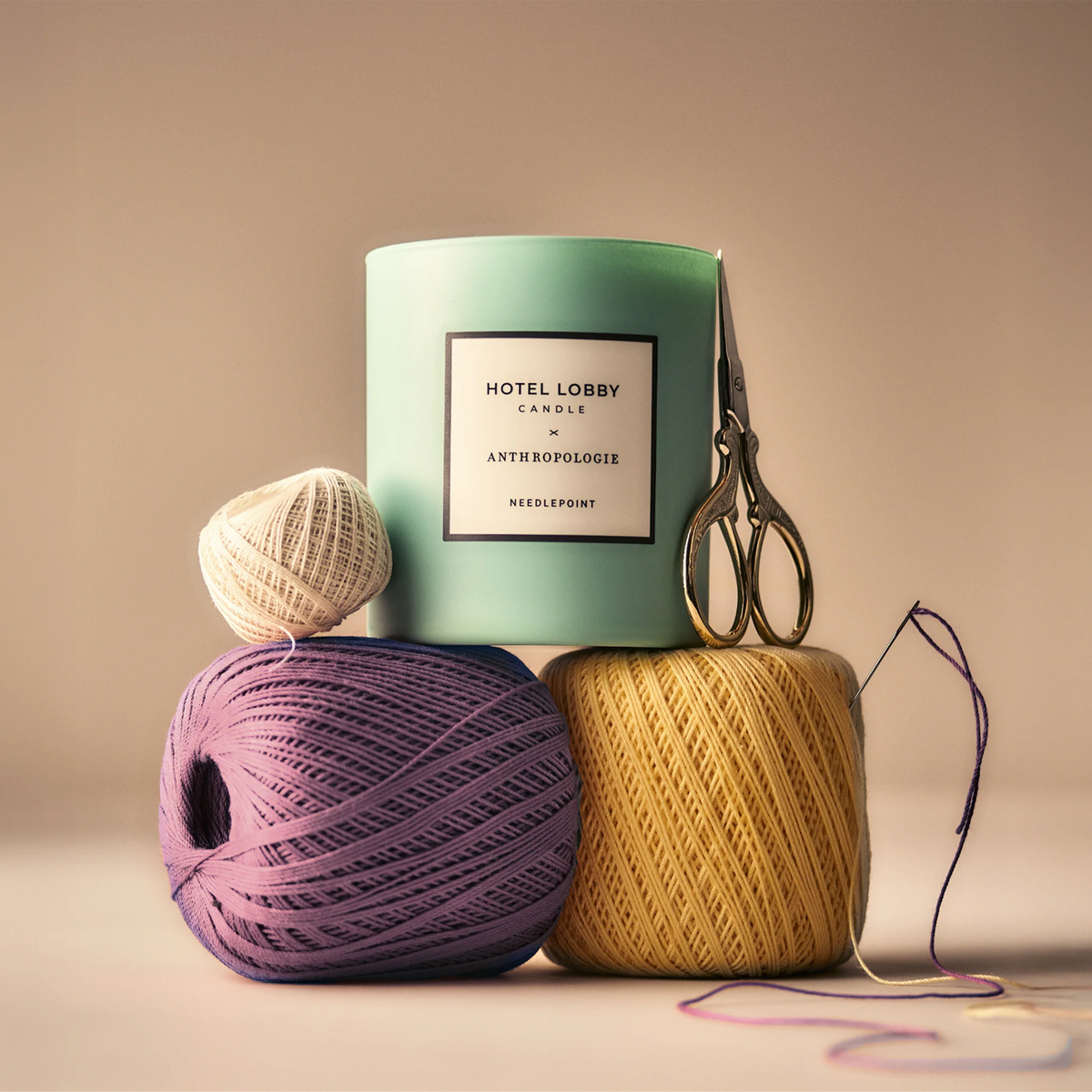 Needlepoint Candle